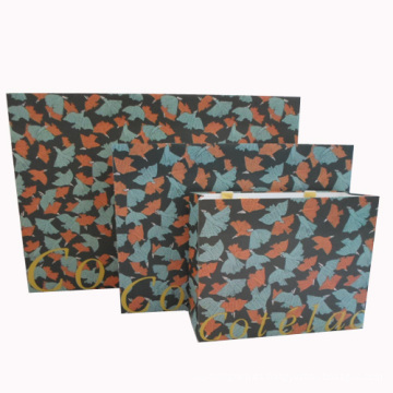 Bolso de papel de la manija para el embalaje o el hacer compras (SW108)